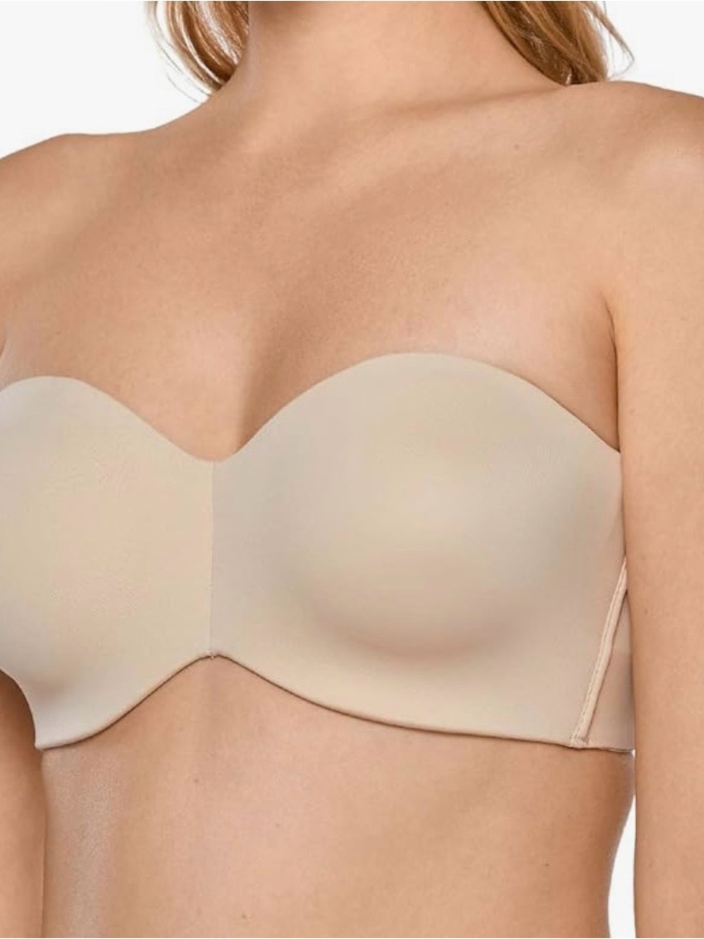 NWOT Delmira Strapless Bandeau in Nude Beige